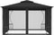 vidaXL - Prieel - met - netten - 300x300x265 - cm - antracietkleurig