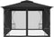 vidaXL - Prieel - met - netten - 300x400x265 - cm - antracietkleurig