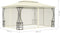 vidaXL - Prieel - met - netten - 300x400x265 - cm - crèmekleurig