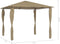 vidaXL - Prieel - met - paalhoezen - 160 - g/m² - 3x3x2,6 - m - taupe