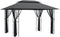 vidaXL - Prieel - met - zijwanden - 400x300x270 - cm - staal - antracietkleurig
