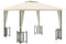 vidaXL - Prieel - met - zijwanden - en - dubbel - dak - 3x3 - m - taupe