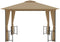 vidaXL - Prieel - met - zijwanden - en - dubbel - dak - 3x3 - m - taupe
