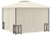 vidaXL - Prieel - met - zijwanden - en - dubbel - dak - 3x3 - m - taupe