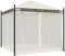 vidaXL - Prieel - met - zijwanden - van - gaas - 2,93x2,93 - m - staal - crèmekleurig
