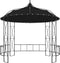 vidaXL - Prieel - rond - 300x290 - cm - antraciet