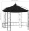 vidaXL - Prieel - rond - 300x290 - cm - antraciet