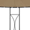 vidaXL - Prieel - rond - 300x290 - cm - taupe