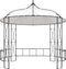 vidaXL - Prieel - rond - 300x290 - cm - wit