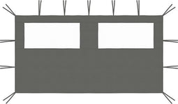 vidaXL - Prieelzijwand - met - ramen - 4x2 - m - antracietkleurig