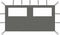 vidaXL - Prieelzijwand - met - ramen - 4x2 - m - antracietkleurig