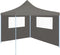 vidaXL - Prieelzijwand - met - ramen - 4x2 - m - antracietkleurig