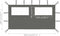 vidaXL - Prieelzijwand - met - ramen - 4x2 - m - antracietkleurig