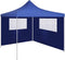 vidaXL - Prieelzijwand - met - ramen - 4x2 - m - blauw