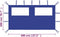 vidaXL - Prieelzijwand - met - ramen - 4x2 - m - blauw