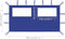 vidaXL - Prieelzijwand - met - ramen - 4x2 - m - blauw