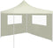 vidaXL - Prieelzijwand - met - ramen - 4x2 - m - crèmekleurig