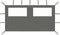 vidaXL - Prieelzijwand - met - ramen - 6x2 - m - crèmekleurig