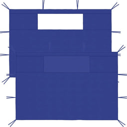 vidaXL - Prieelzijwanden - met - ramen - 2 - st - blauw