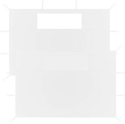vidaXL - Prieelzijwanden - met - ramen - 2 - st - wit