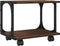 vidaXL - Printerkastje - 2-laags - 41x28x33,5 - cm - bewerkt - hout - bruin - eiken