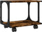 vidaXL - Printerkastje - 2-laags - 41x28x33,5 - cm - bewerkt - hout - gerookt - eiken