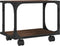 vidaXL - Printerkastje - 2-laags - 41x28x33,5 - cm - bewerkt - hout - bruin - eiken