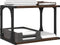 vidaXL - Printerkastje - 2-laags - 41x28x33,5 - cm - bewerkt - hout - bruin - eiken