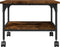 vidaXL - Printerkastje - 2-laags - 50x40x38 - cm - bewerkt - hout - gerookt - eiken
