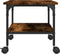 vidaXL - Printerkastje - 2-laags - 50x40x38 - cm - bewerkt - hout - gerookt - eiken