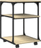 vidaXL - Printerkastje - 3-laags - 43x48x64 - cm - bewerkt - hout - sonoma - eiken