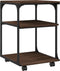 vidaXL - Printerkastje - 3-laags - 43x48x64 - cm - bewerkt - hout - bruin - eiken