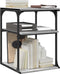 vidaXL - Printerkastje - 3-laags - 43x48x64 - cm - bewerkt - hout - grijs - sonoma