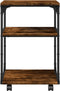 vidaXL - Printerkastje - 3-laags - 43x48x64 - cm - bewerkt - hout - gerookt - eiken
