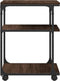 vidaXL - Printerkastje - 3-laags - 43x48x64 - cm - bewerkt - hout - bruin - eiken