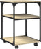 vidaXL - Printerkastje - 3-laags - 43x48x64 - cm - bewerkt - hout - sonoma - eiken