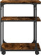 vidaXL - Printerkastje - 3-laags - 43x48x64 - cm - bewerkt - hout - gerookt - eiken