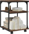 vidaXL - Printerkastje - 3-laags - 43x48x64 - cm - bewerkt - hout - bruin - eiken