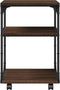 vidaXL - Printerkastje - 3-laags - 43x48x64 - cm - bewerkt - hout - bruin - eiken