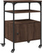 vidaXL - Printerkastje - 3-laags - 50x40x76 - cm - bewerkt - hout - bruin - eiken