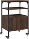 vidaXL - Printerkastje - 3-laags - 50x40x76 - cm - bewerkt - hout - bruin - eiken