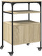 vidaXL - Printerkastje - 3-laags - 50x40x76 - cm - bewerkt - hout - sonoma - eiken