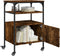 vidaXL - Printerkastje - 3-laags - 50x40x76 - cm - bewerkt - hout - gerookt - eiken