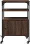 vidaXL - Printerkastje - 3-laags - 50x40x76 - cm - bewerkt - hout - bruin - eiken