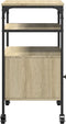 vidaXL - Printerkastje - 3-laags - 50x40x76 - cm - bewerkt - hout - sonoma - eiken
