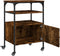 vidaXL - Printerkastje - 3-laags - 50x40x76 - cm - bewerkt - hout - gerookt - eiken