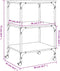 vidaXL - Printerkastje - 3-laags - 50x41x75 - cm - bewerkt - hout - grijs - sonoma