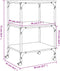 vidaXL - Printerkastje - 3-laags - 50x41x75 - cm - bewerkt - hout - sonoma - eiken