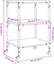 vidaXL - Printerkastje - 3-laags - 50x41x75 - cm - bewerkt - hout - bruin - eiken
