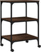 vidaXL - Printerkastje - 3-laags - 50x41x75 - cm - bewerkt - hout - bruin - eiken